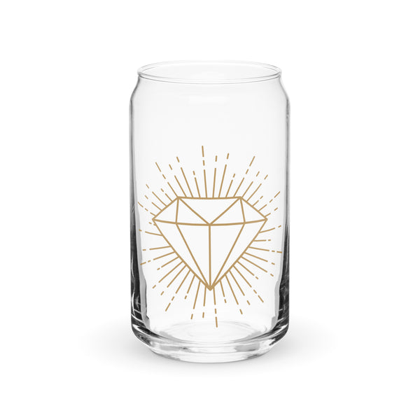 Diamond Can-Shaped Glass