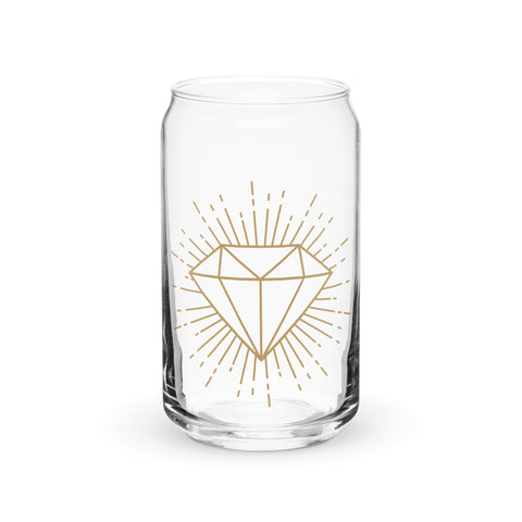 Diamond Can-Shaped Glass