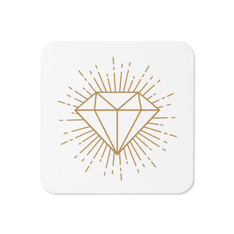 Diamond Cork-Back Coaster