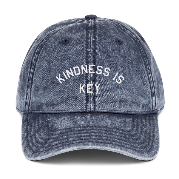 Kindness Is Key Vintage Cotton Twill Cap