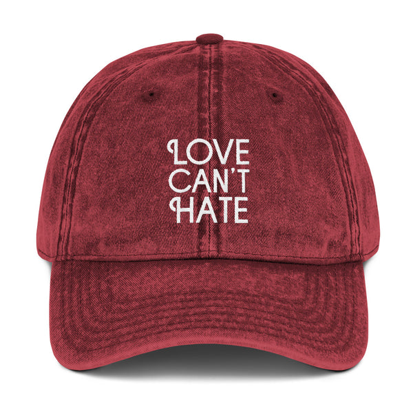 Love Can't Hate Vintage Cotton Twill Cap